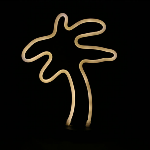 coconut tree shape neon light with iron base