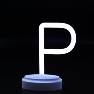 letter shape neon light with plastic base