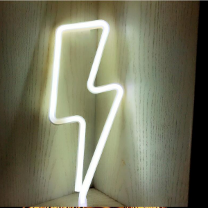 Thounder shape neon light