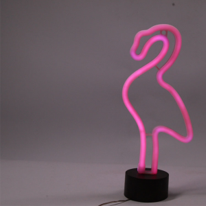 Flamingo shape neon light